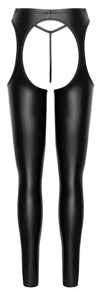 Cottelli PARTY Matte Black Chaps and String Set L - Anatomical Design