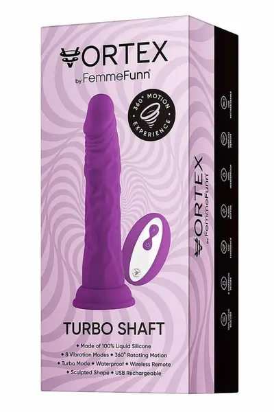 FemmeFunn Wireless Turbo Shaft Purple 8-Mode Rotating Intimate Device