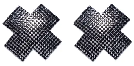 Cottelli Accessoires Cross Black Decorative Nipple Stickers 7.5 cm