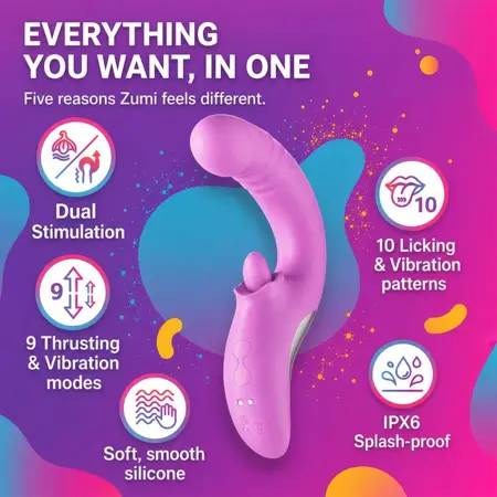 Good Vibes Only Thrusting Tongue Vibrator Pink - Dual Action, 19 Modes