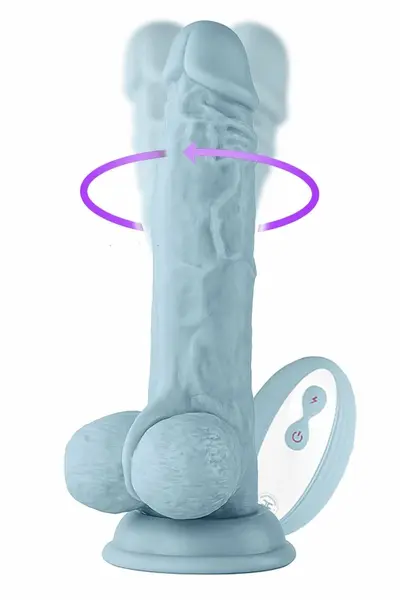 FemmeFunn Turbo Baller Light Blue Wireless 8-Mode Intimate Machine