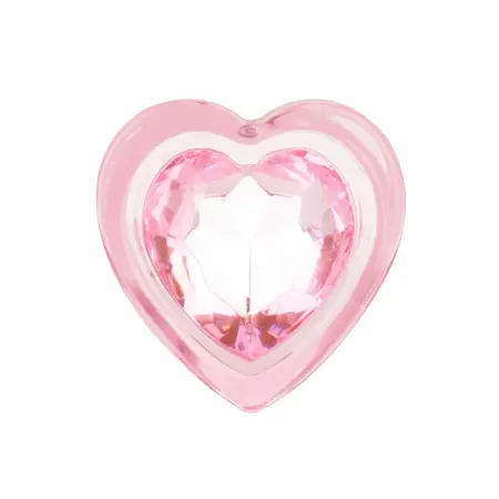 Anal Collection Glass Plug Medium Heart-Shaped Base 8.3 cm Pink