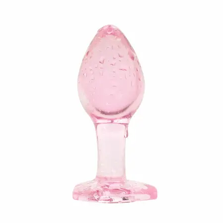 Anal Collection Glass Plug Medium Heart-Shaped Base 8.3 cm Pink