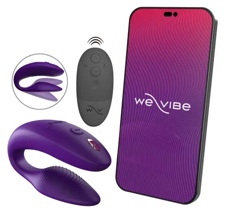 We-Vibe Sync 2 Intimate Partner Device, Purple, Adjustable Design