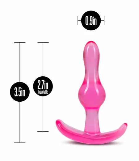 Blush Novelties B Yours Curvy Pink Plug - Slim Anatomical Model 9 cm