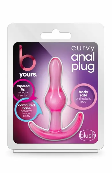 Blush Novelties B Yours Curvy Pink Plug - Slim Anatomical Model 9 cm
