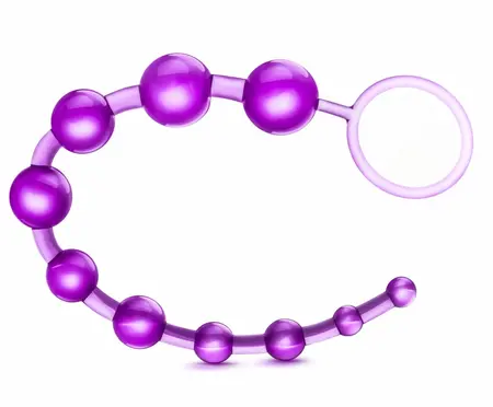 Blush Novelties B Yours Basic Beads Purple Flexible Jelly 32.3cm