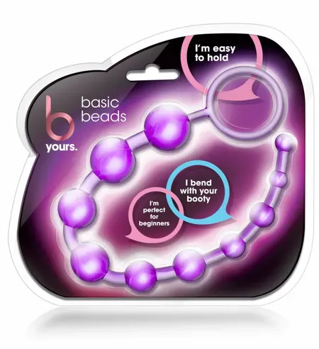Blush Novelties B Yours Basic Beads Purple Flexible Jelly 32.3cm