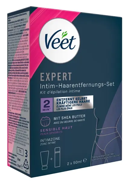Veet Expert Intimate Hair Removal Set with Shea Butter 2x50ml