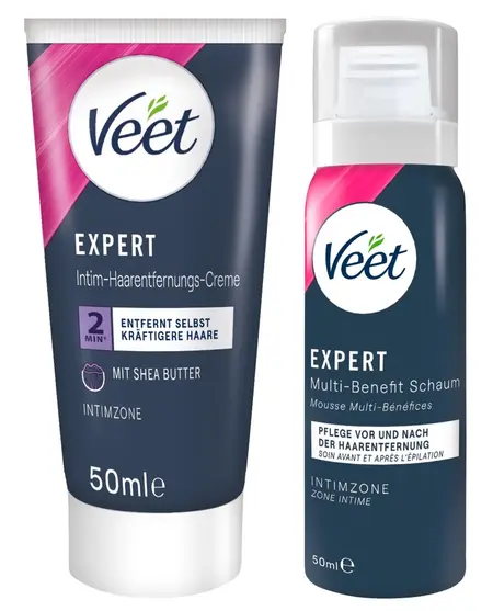 Veet Expert Intimate Hair Removal Set with Shea Butter 2x50ml