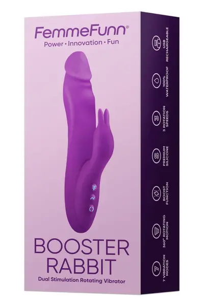 FemmeFunn Booster Rabbit Purple Dual-Action Rotating Intimate Device