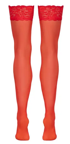 Cottelli LEGWARE Red Lace-Top Stockings M, 20 Den, Oeko-Tex