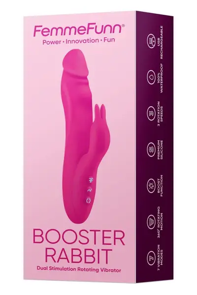 FemmeFunn Booster Rabbit Pink Dual-Action Rotating Intimate Machine