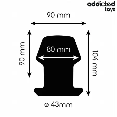 Addicted Toys Extreme Hollow Plug Silicone L 10.4cm - Anatomical Large Model