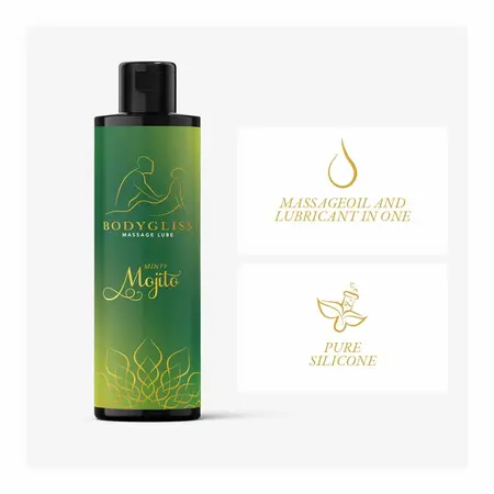 Minty Mojito масажно масло и лубрикант с аромат на мента, 150 мл