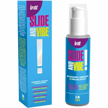 INTT Kissable Water-Based Vibrating Lubricant Blackberry 35ml