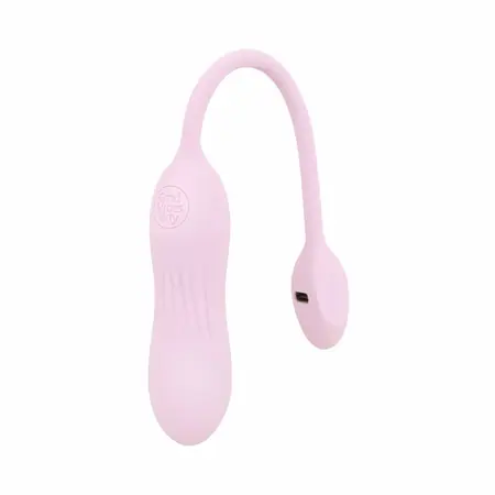 Good Vibes Only Siva Pink Mini Vibrating Device Ribbed Silicone 10 Modes