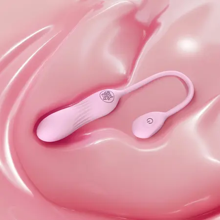 Good Vibes Only Siva Pink Mini Vibrating Device Ribbed Silicone 10 Modes