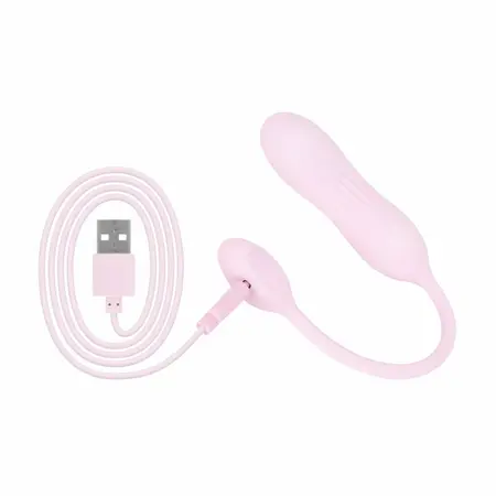 Good Vibes Only Siva Pink Mini Vibrating Device Ribbed Silicone 10 Modes