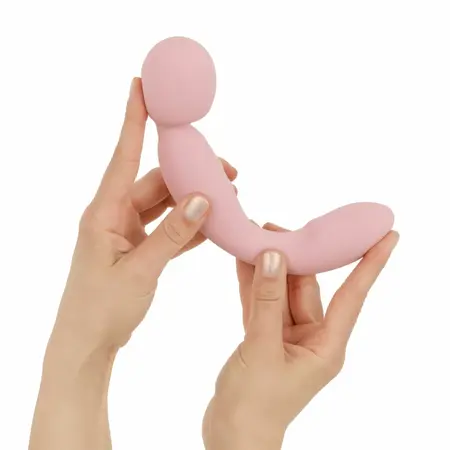 Good Vibes Only Simi Dual-Ended Wand Massager Pink Silicone IPX7