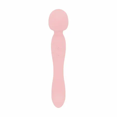 Good Vibes Only Simi Dual-Ended Wand Massager Pink Silicone IPX7