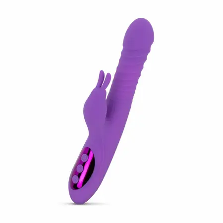 Teazers Heating Rabbit Intimate Massager Dual Motor Silicone Purple