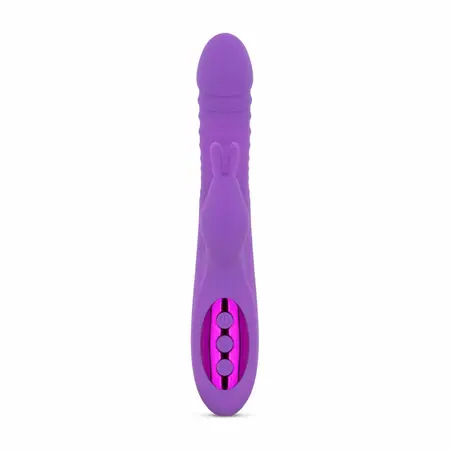 Teazers Heating Rabbit Intimate Massager Dual Motor Silicone Purple