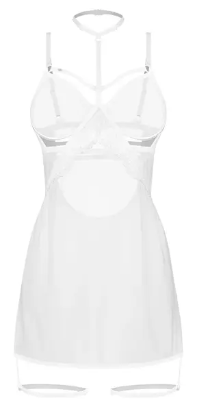 Obsessive Arrowel Chemise White 2XL/3XL Adjustable Lace Design