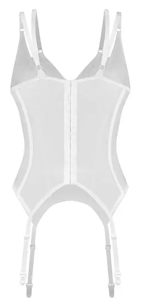 Obsessive Basque Arrowel 2XL/3XL White Lace Adjustable Straps