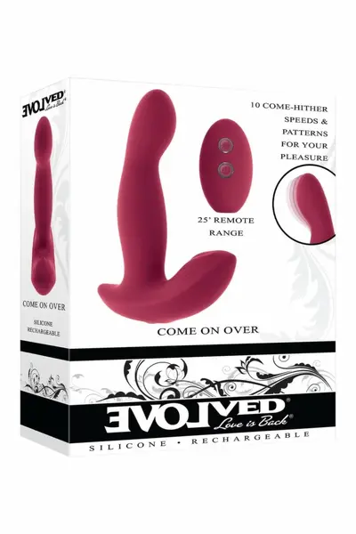 EVOLVED COME ON OVER Intimate Motion Device, Remote, Waterproof, Silicone