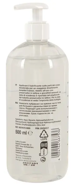 Just Glide Toylube 500 ml Water-Based Thick Lubricant for Accessories