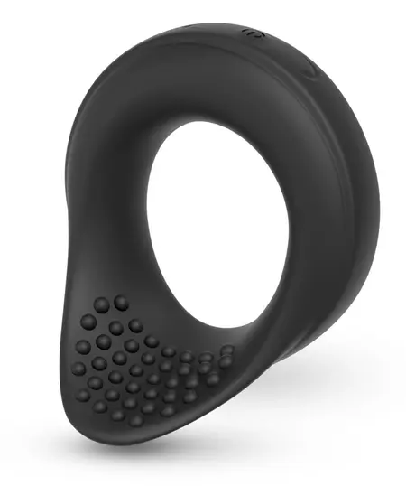 Rebel Vibrating Silicone Performance Ring Black 8.6cm Waterproof USB