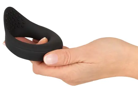 Rebel Vibrating Silicone Performance Ring Black 8.6cm Waterproof USB