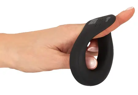 Rebel Vibrating Silicone Performance Ring Black 8.6cm Waterproof USB