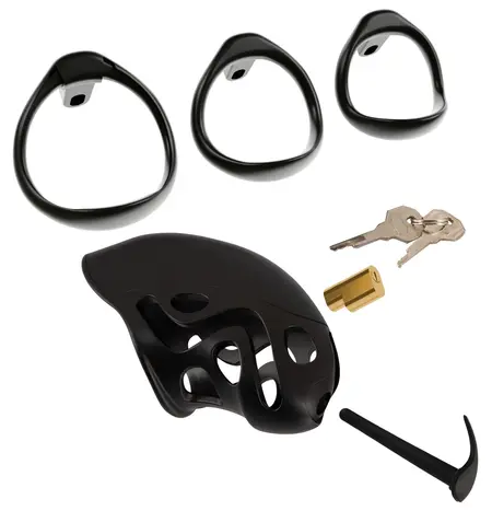 You2Toys Chastity Cage Set with Adjustable Rings and Silicone Insert 7.8 cm