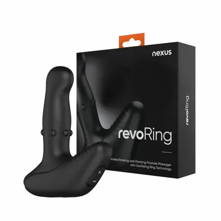 Nexus Revo Ring Remote Control Rotating Wellness Device Silicone Black 13,5cm
