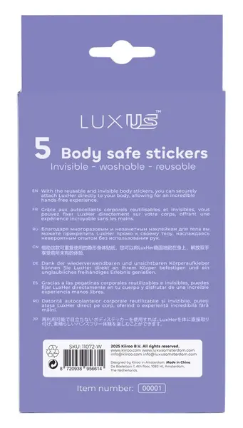 Kiiroo Luxus Adhesive Stickers - Reusable Mounting Pads, 2-Pack