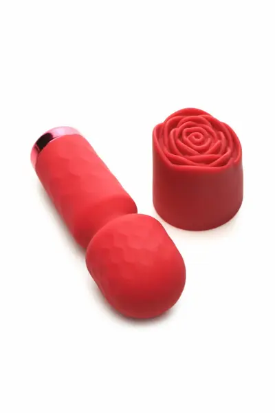 Bloomgasm Pleasure Rose Mini Wand Red - Compact Intimate Massager