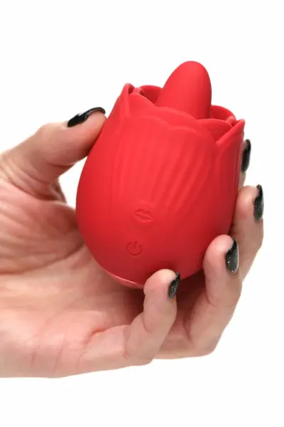 BLOOMGASM French Rose Red Intimate Stimulation Device 10 Modes Silicone