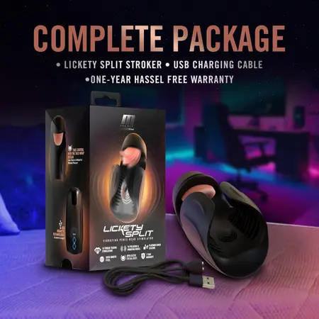 Blush M For Men Lickety Split Intimate Machine Black Silicone USB