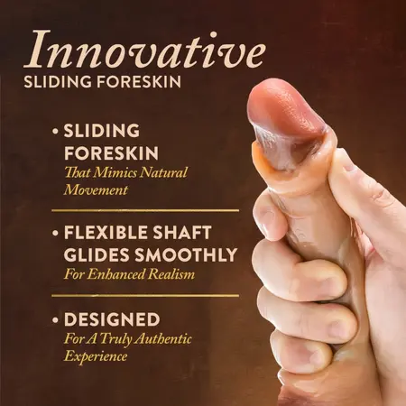 Blush DaVinci Intimate Silicone Machine with Sliding Foreskin 20cm Beige