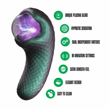 Temptasia Enchanted Serpent Dual Motor Vibrator with Plasma Light Show