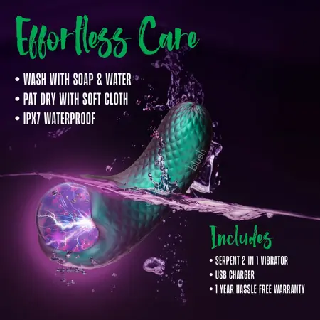 Temptasia Enchanted Serpent Dual Motor Vibrator with Plasma Light Show
