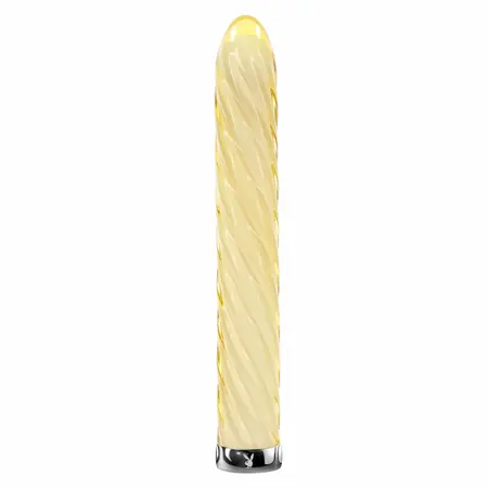 Playboy Twist of Fate Glass Intimate Device, 10-Mode, Waterproof, USB