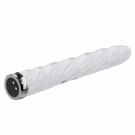 Playboy In A Twist Glass Model - Spiral Textured, USB Rechargeable, 17.5 cm