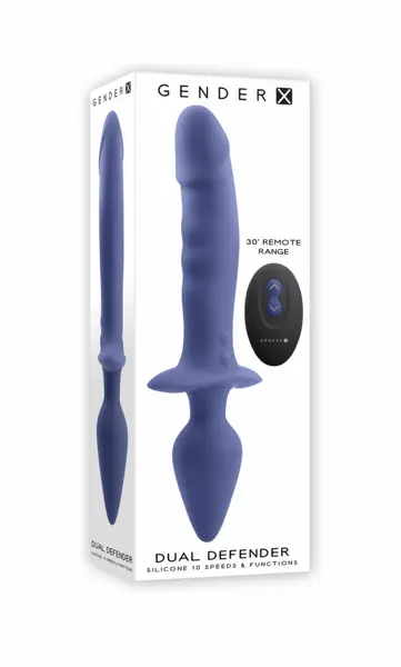 Gender X Dual Defender Silicone Dual-Ended Vibrator with Remote 26cm