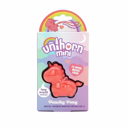 Unihorn Mini Peachy Pony - Compact Multi-Speed Personal Massager, Pink