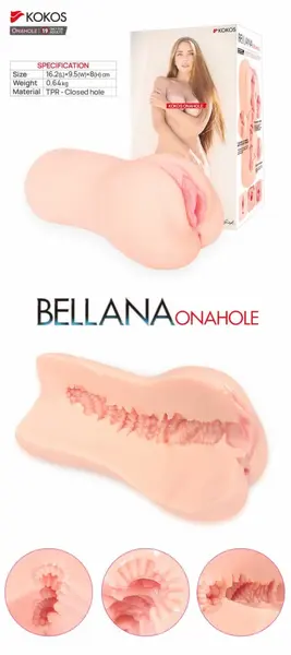 Kokos Bellana L Intimate Device with Dual Openings, Skin-Touch Material