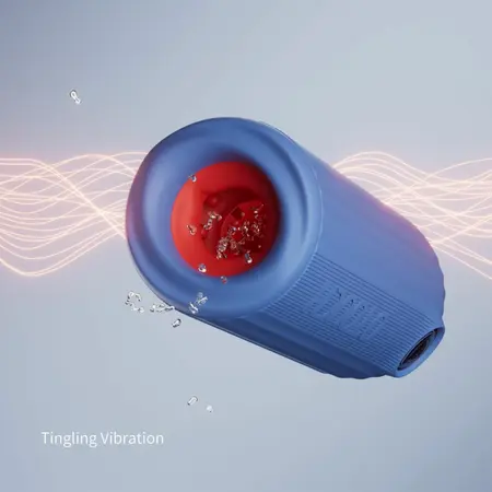 Submarine водоустойчив вибратор с 360° движение, син