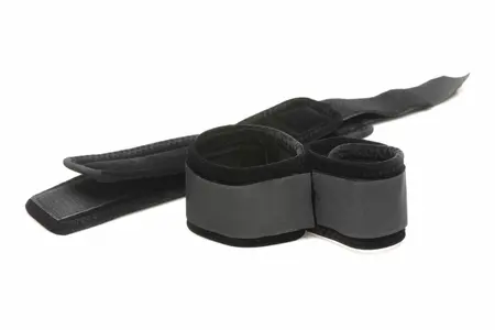 XR Brands Bound Wrist and Ankle Cuffs Black Adjustable Soft Velvet